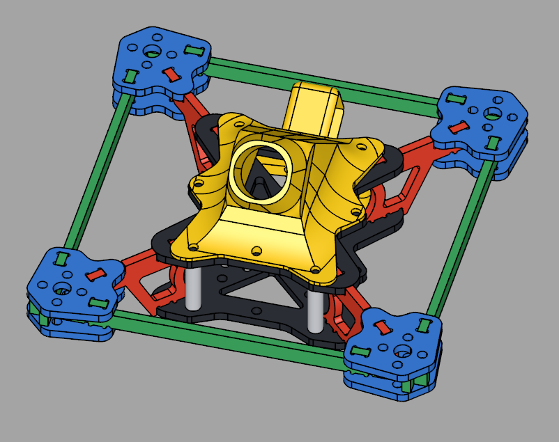 The assembled frame